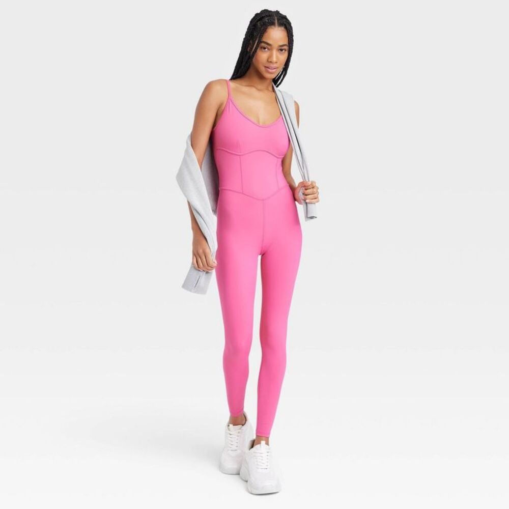 JoyLab - Women's Corset Bodysuit in Solid Hue - JoyLab Pink - Picture 3 of 3